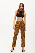 Spodnie Kira w Brązową Panterkę