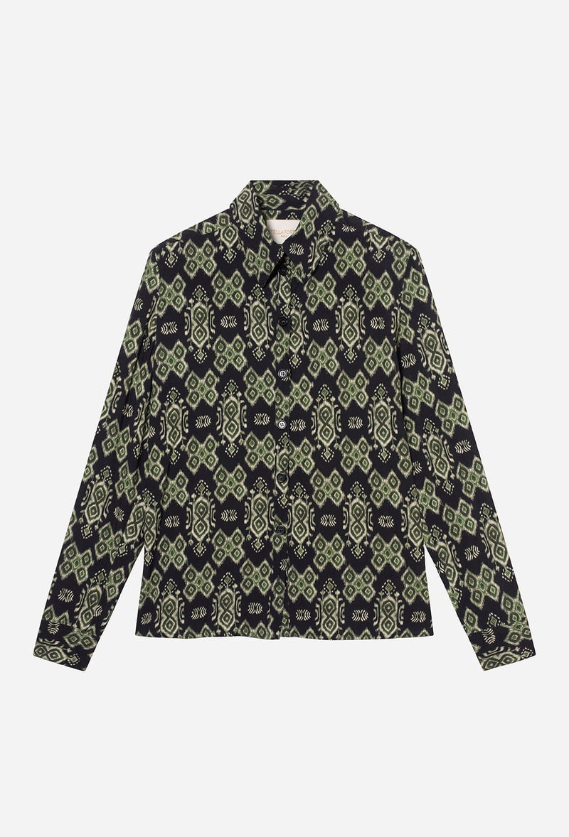 Camisa recta Asma - Caqui