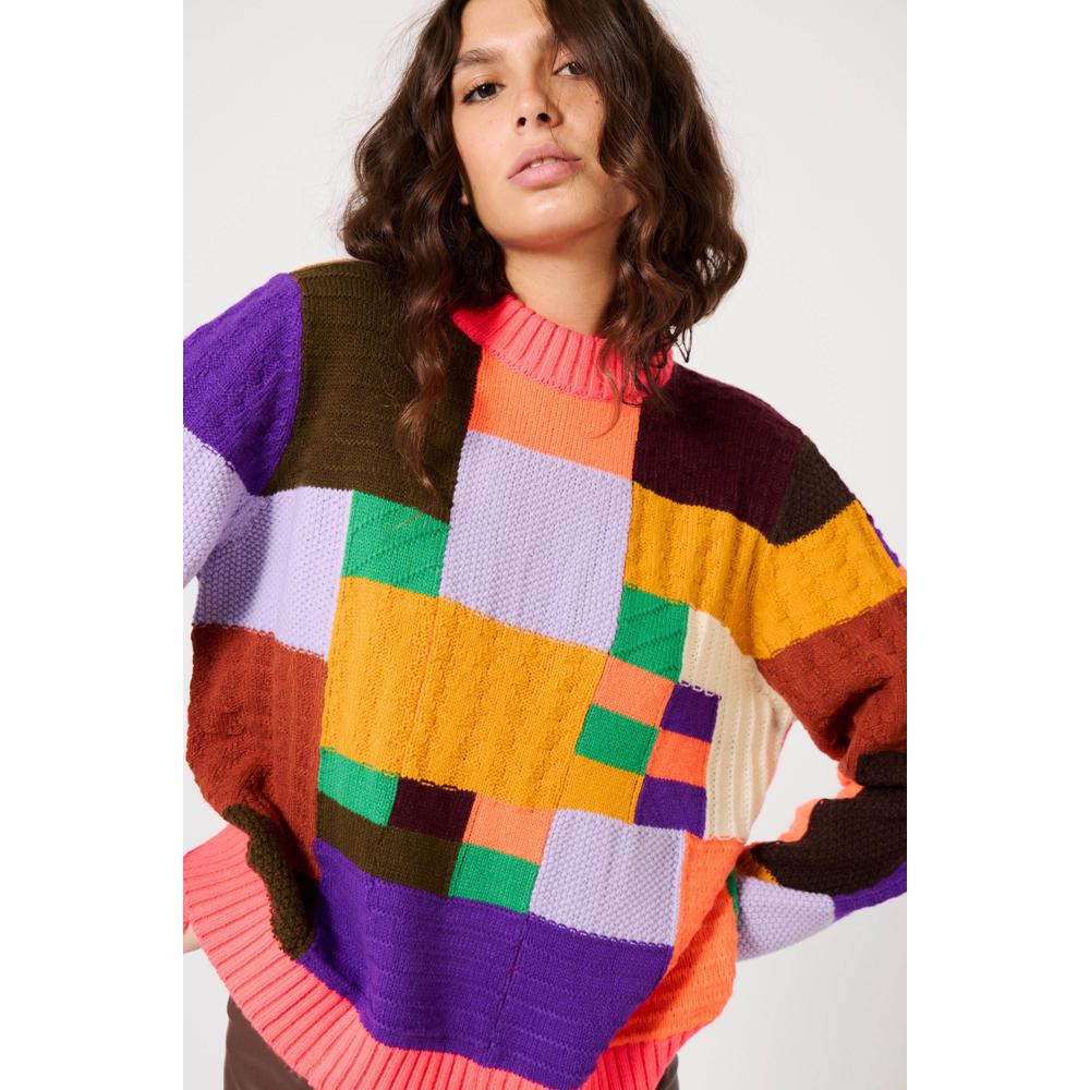 Pull Champi Patch - Multicolore