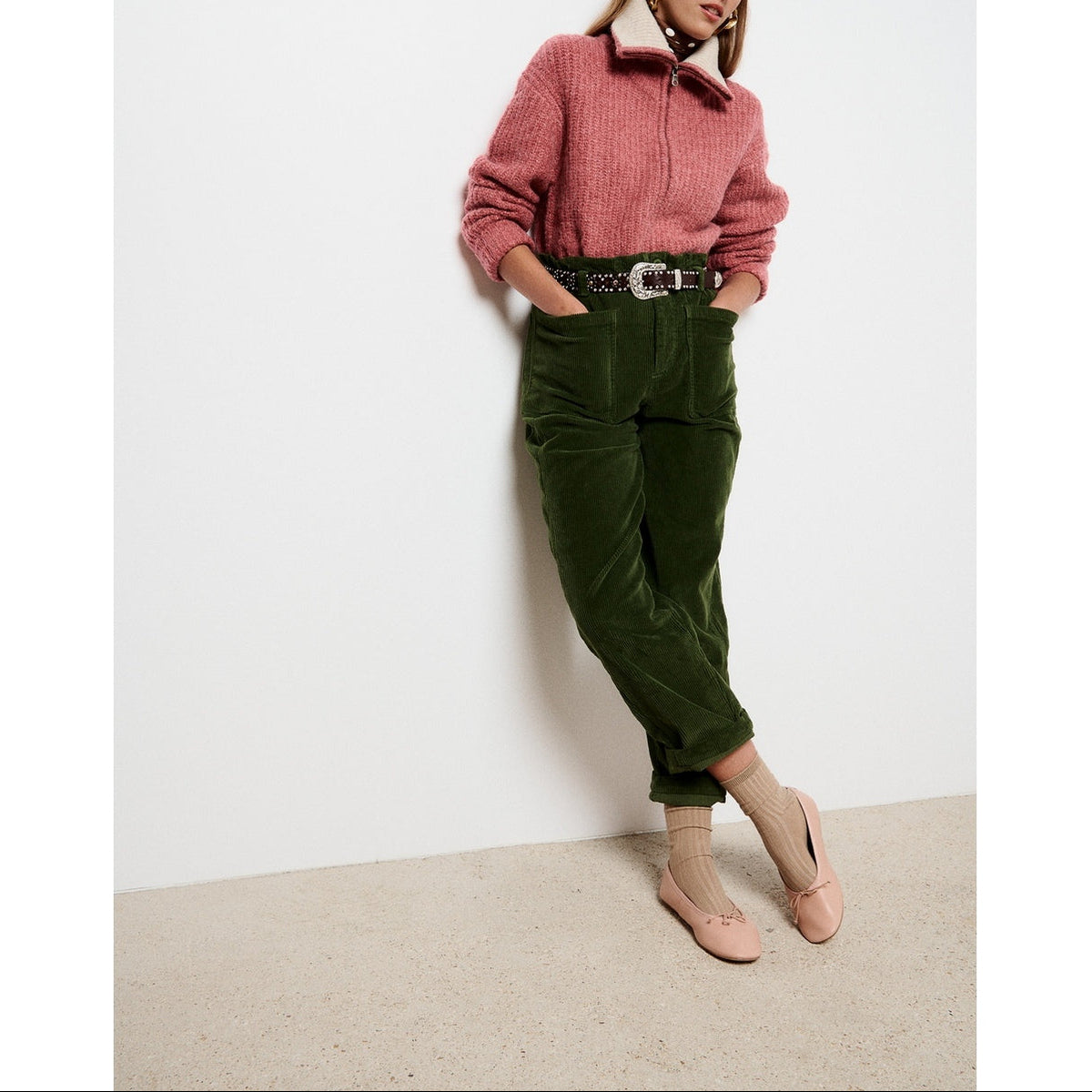 Gilet Zip Monique - Rose
