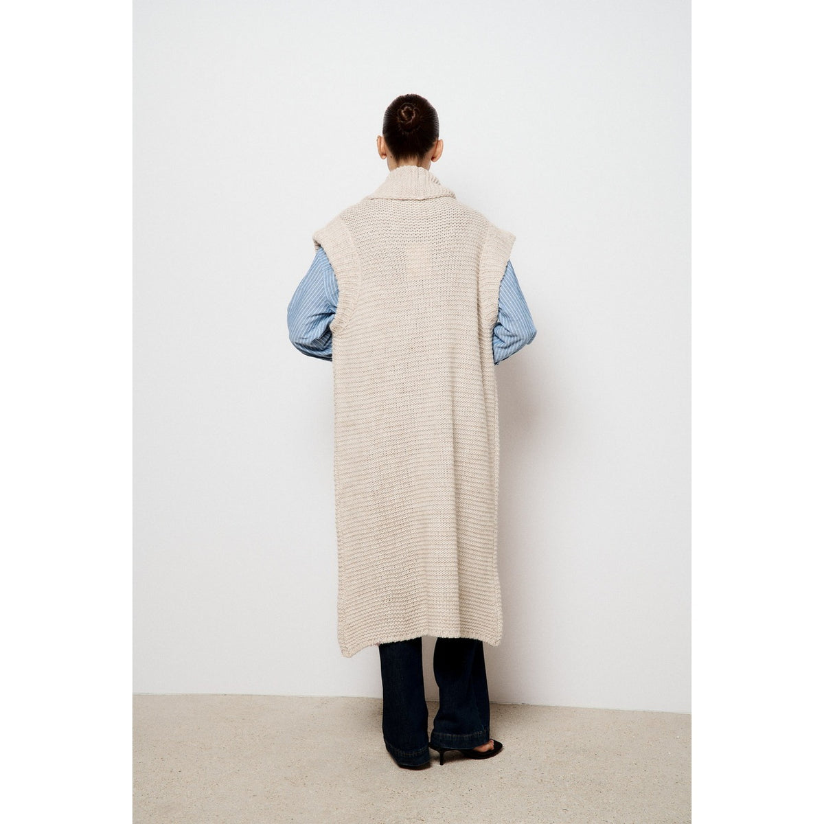 Gilet Long Desiree - Cappuccino