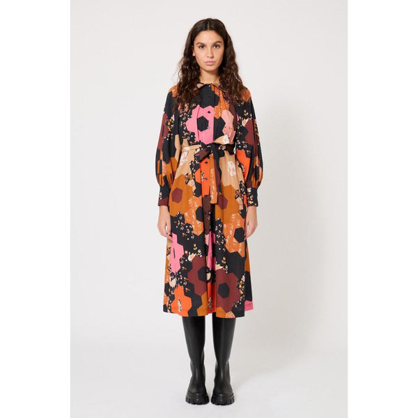 Robe Longue Patchwork Médiéval - Marron