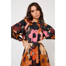 Robe Longue Patchwork Médiéval - Marron