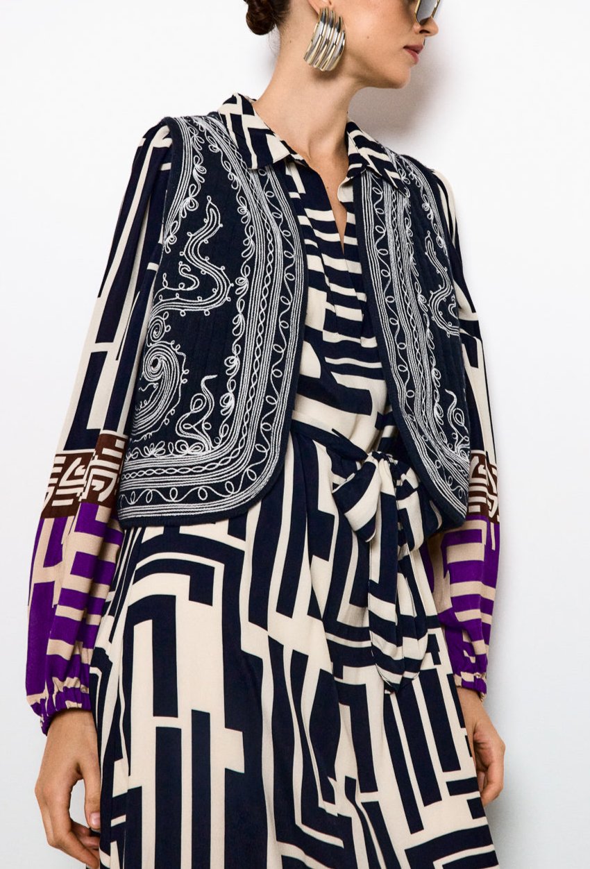 Robe Longue Orphee - Noir