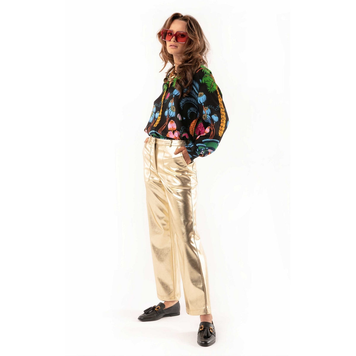 Byxor och Shorts Metallic Charles - Guld