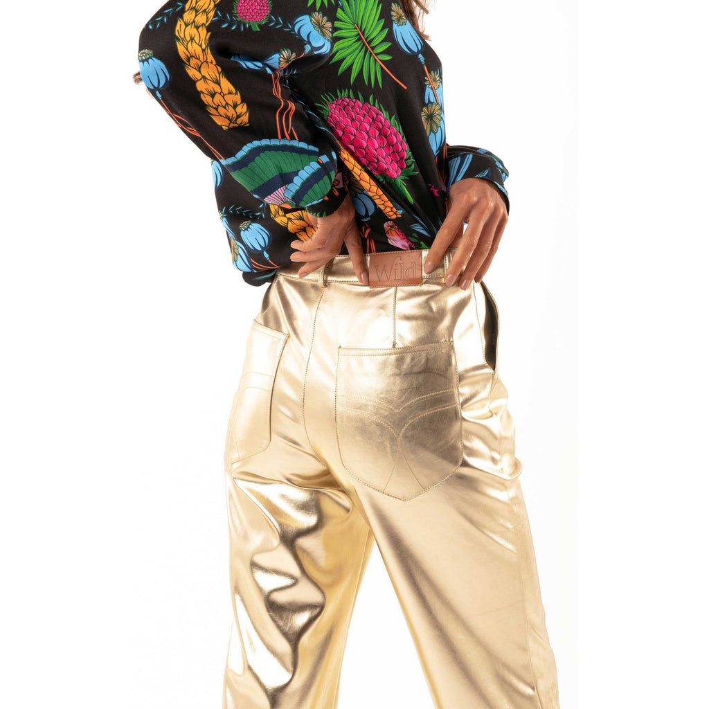 Byxor och Shorts Metallic Charles - Guld