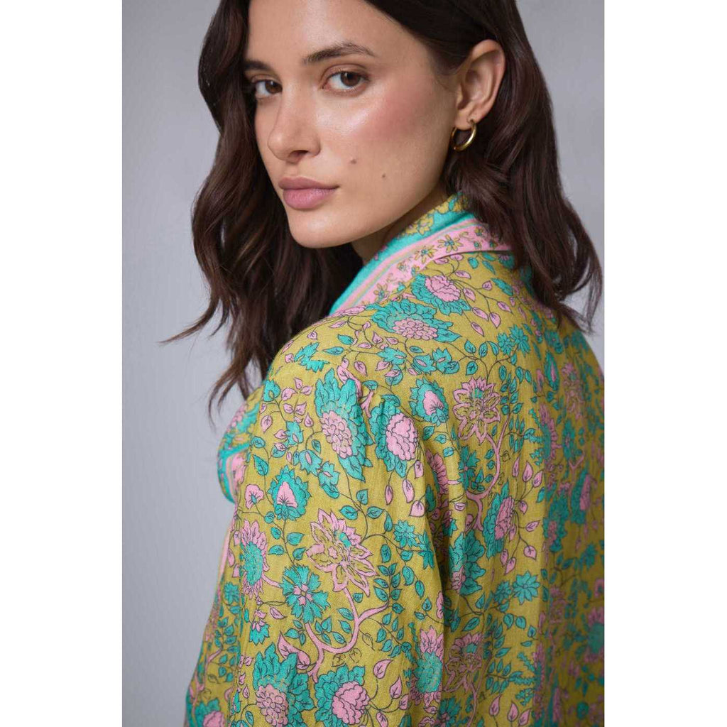 Bohemian Hindi Shirt - Khaki