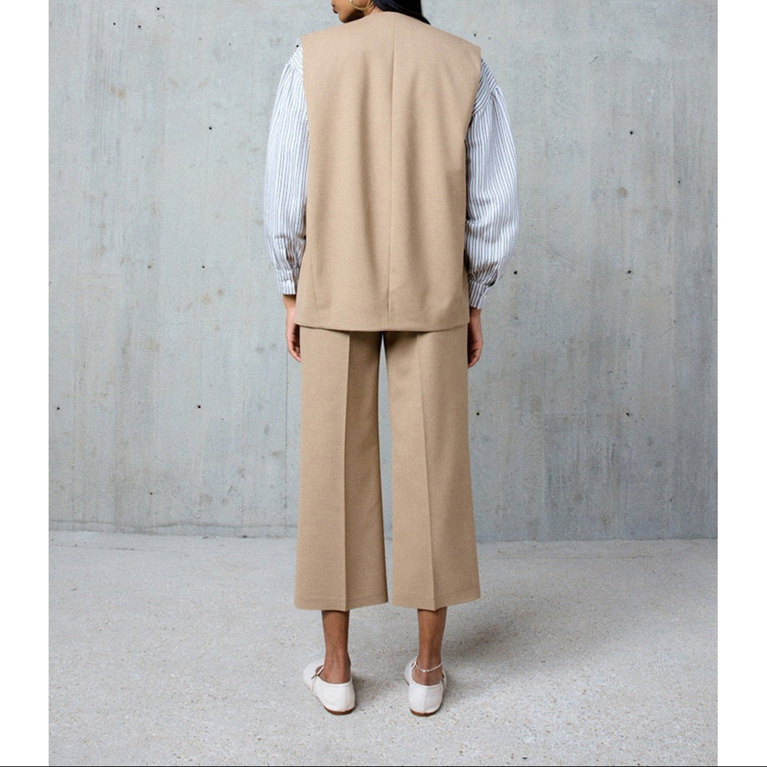 Gilet Long Chlotilde - Beige