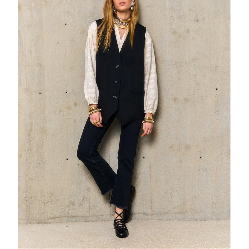 Gilet Long Chlotilde - Noir