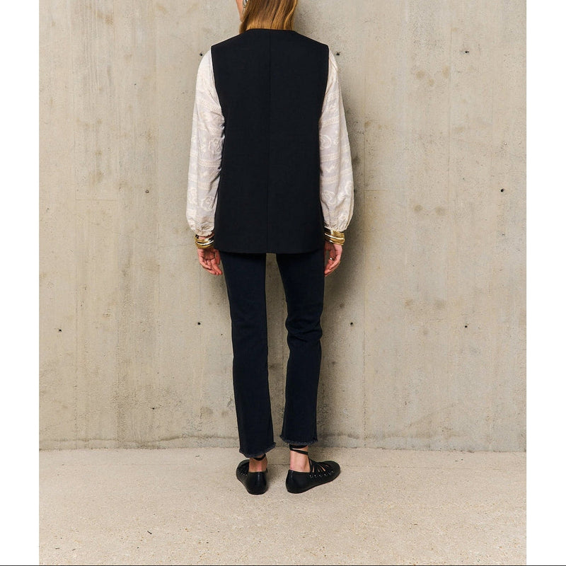 Gilet Long Chlotilde - Noir