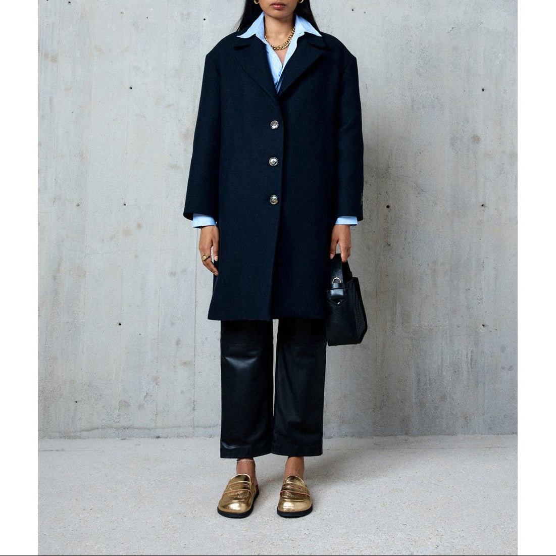 Manteau Droit Nicky - Nuit
