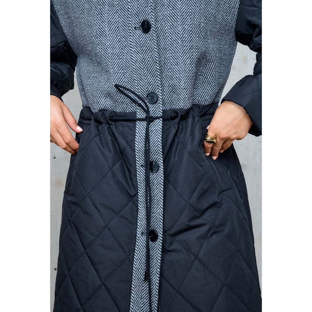 Manteau Quilt Giada - Gris