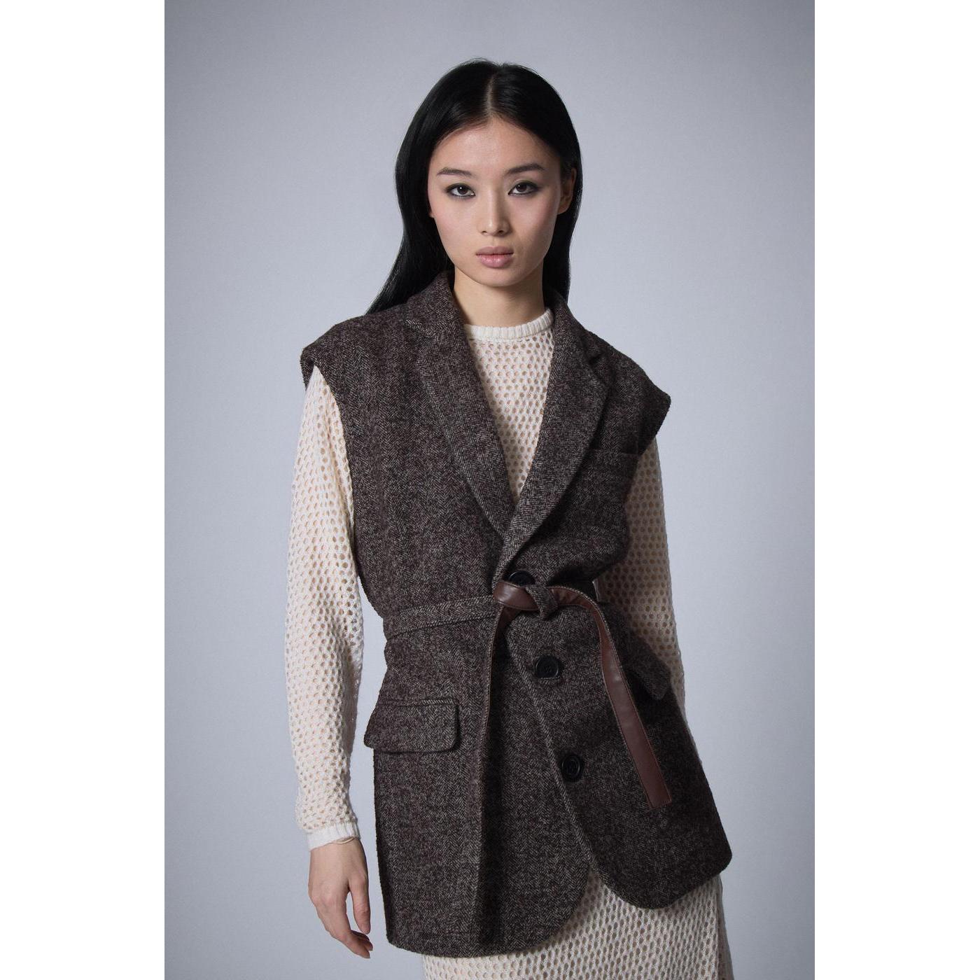 Veste Sans Manches Raymonde - Chocolat