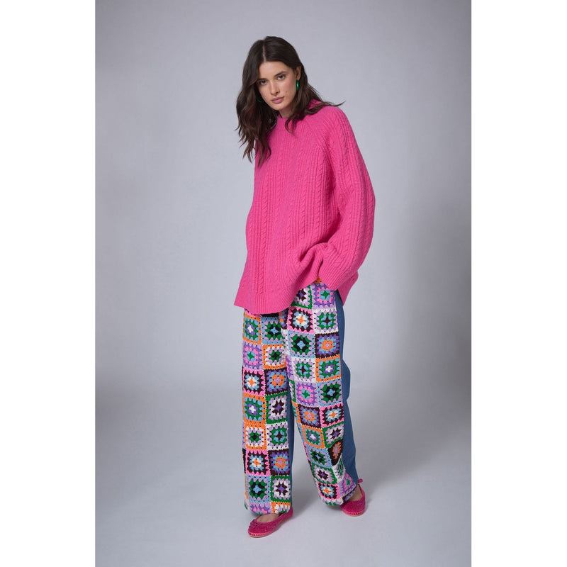 Pull Oversize Torsade - Rose