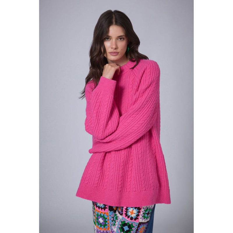 Pull Oversize Torsade - Rose