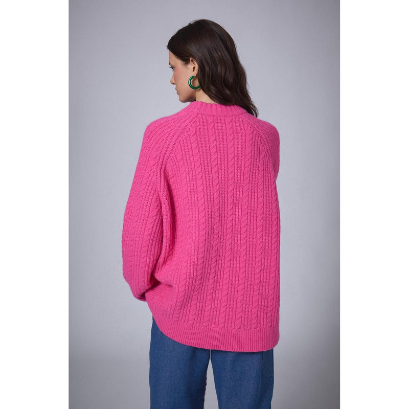 Pull Oversize Torsade - Rose