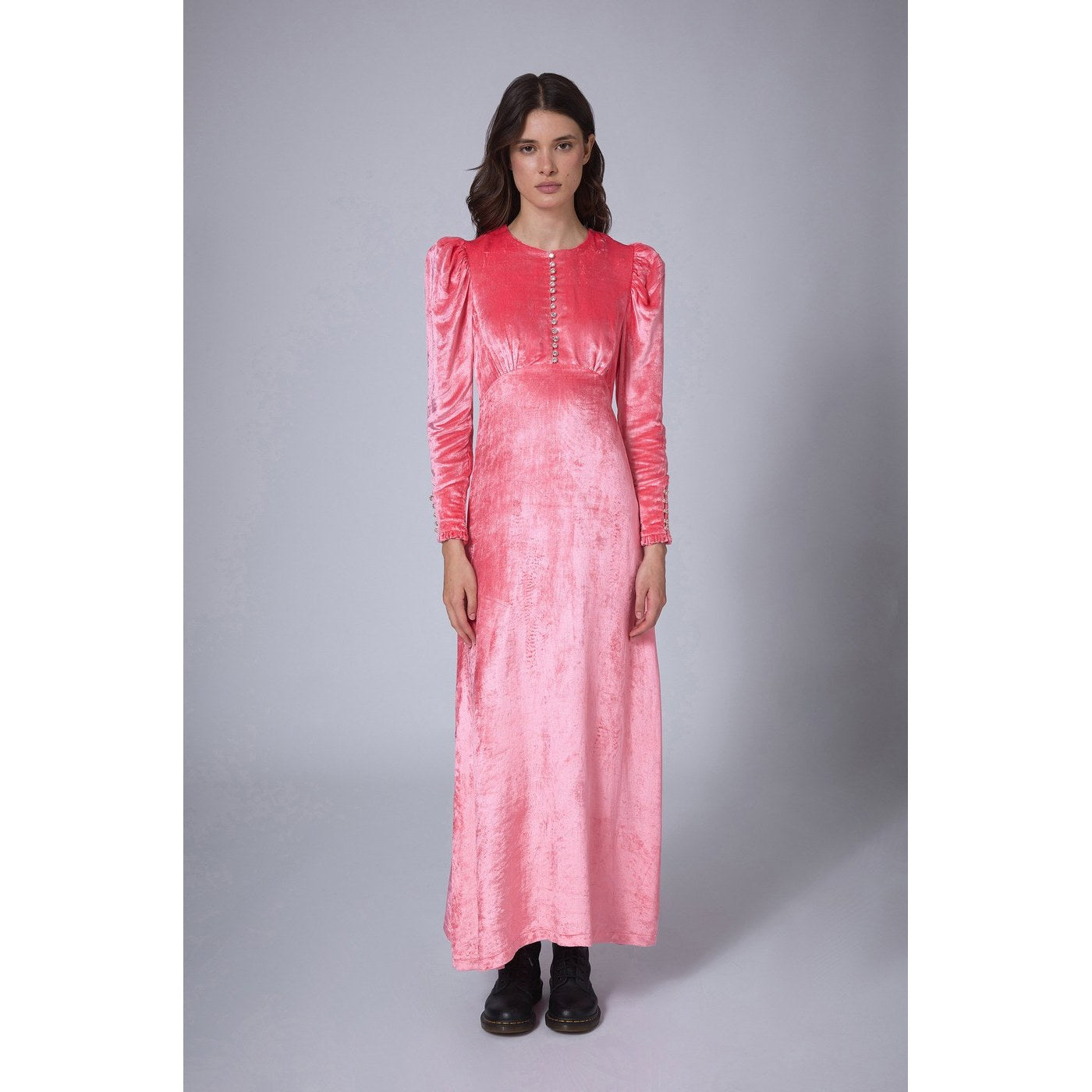 Robe Longue Velvet Night - Rose