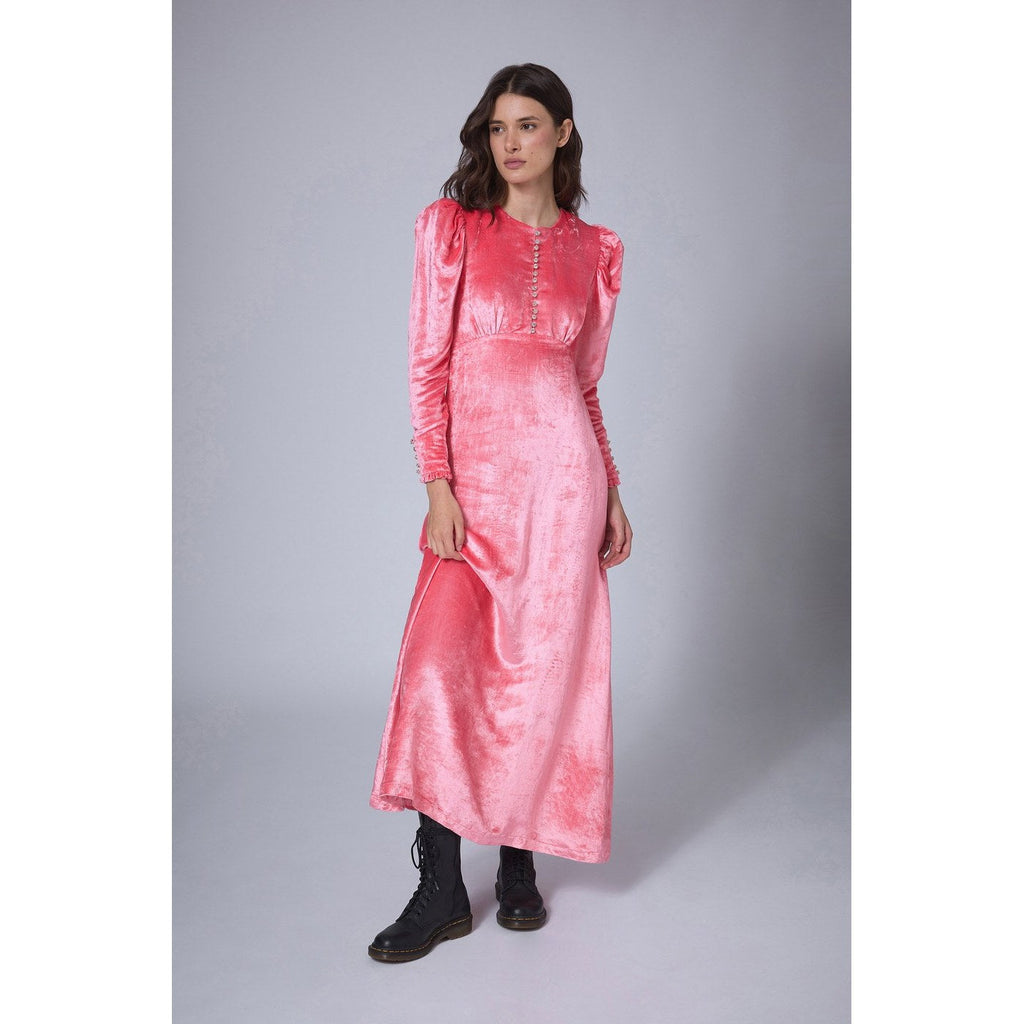Robe Longue Velvet Night - Rose