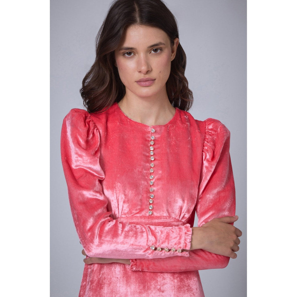 Robe Longue Velvet Night - Rose