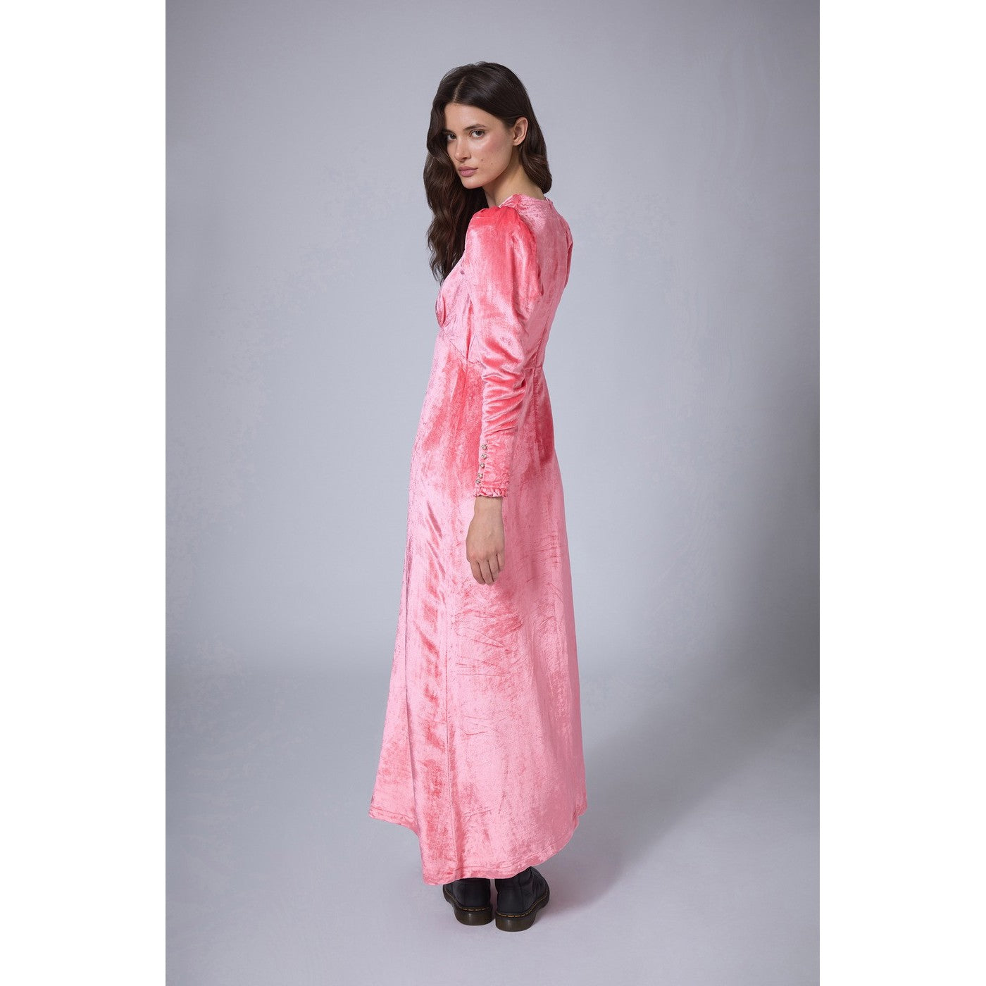 Robe Longue Velvet Night - Rose