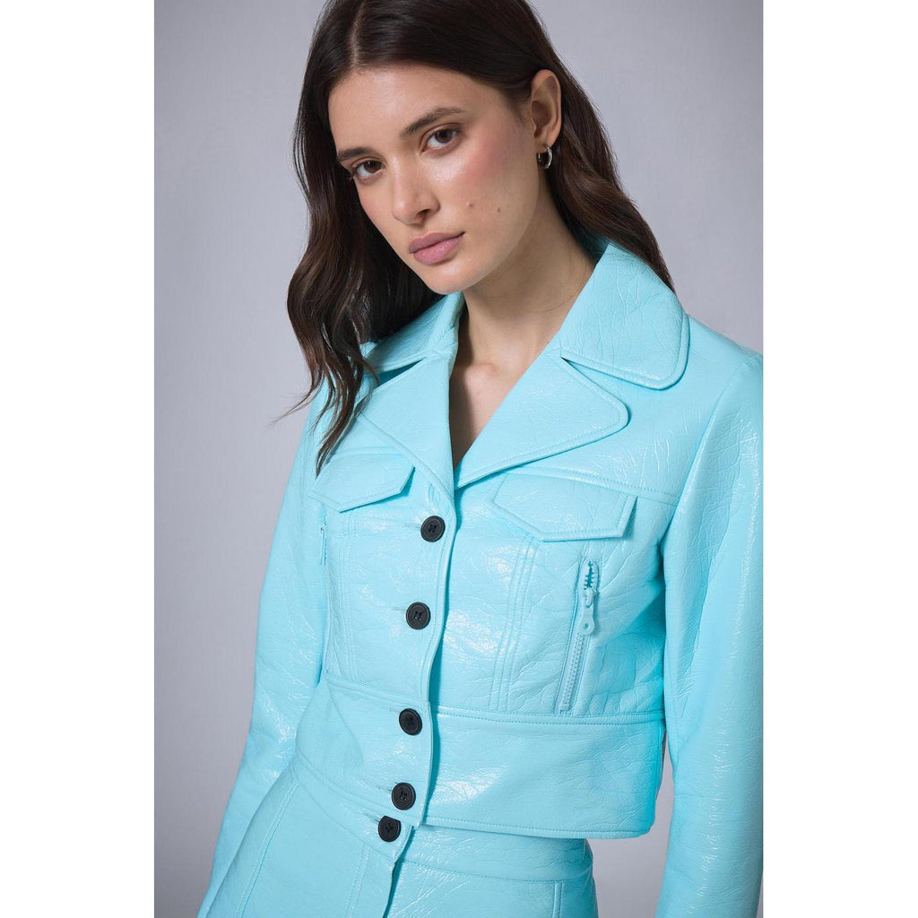 Veste Vinyle - Turquoise