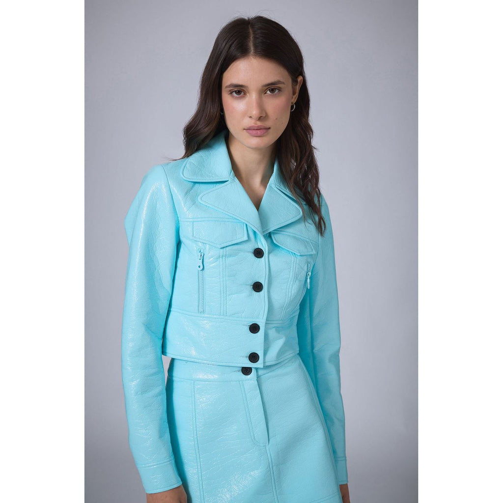 Veste Vinyle - Turquoise