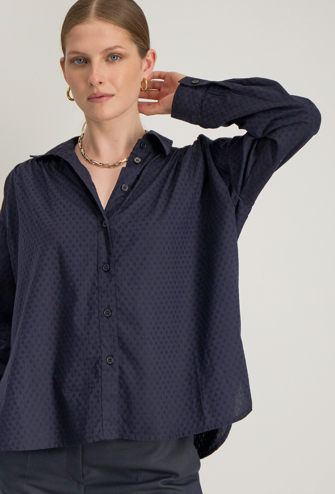 Camisa Oversize Hesme - Nocturno