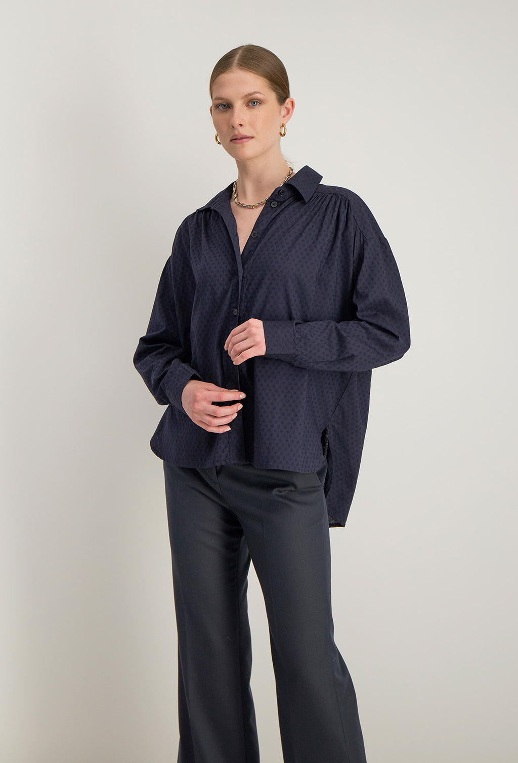 Camisa Oversize Hesme - Nocturno