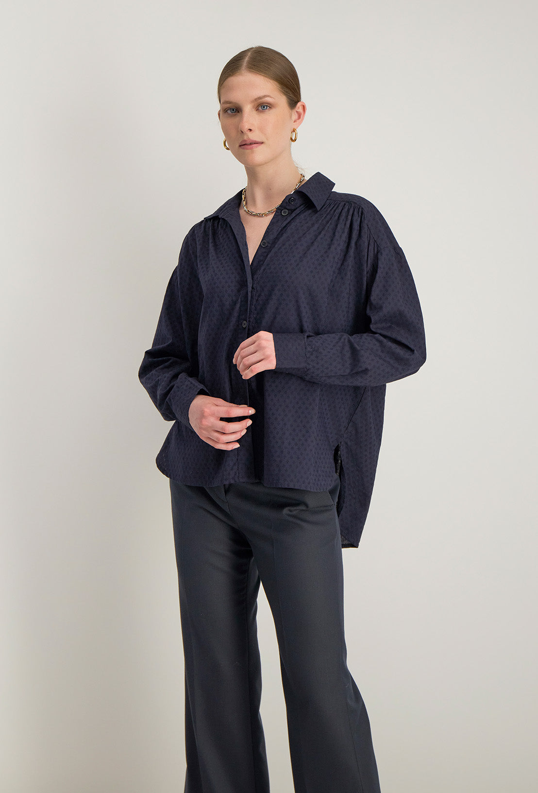 Camisa Oversize Hesme - Nocturno