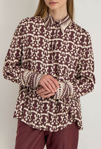 Azel Long-Sleeved Shirt - Burgundy