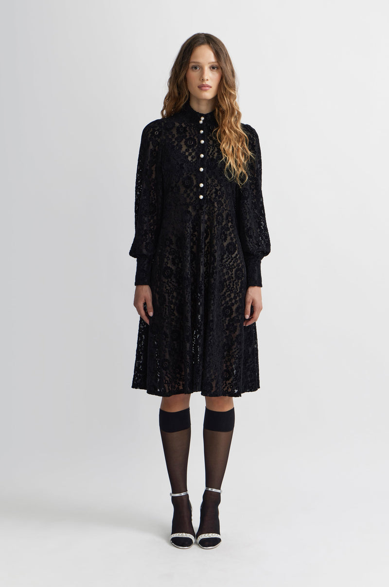 Robe Courte Corbeille - Noir