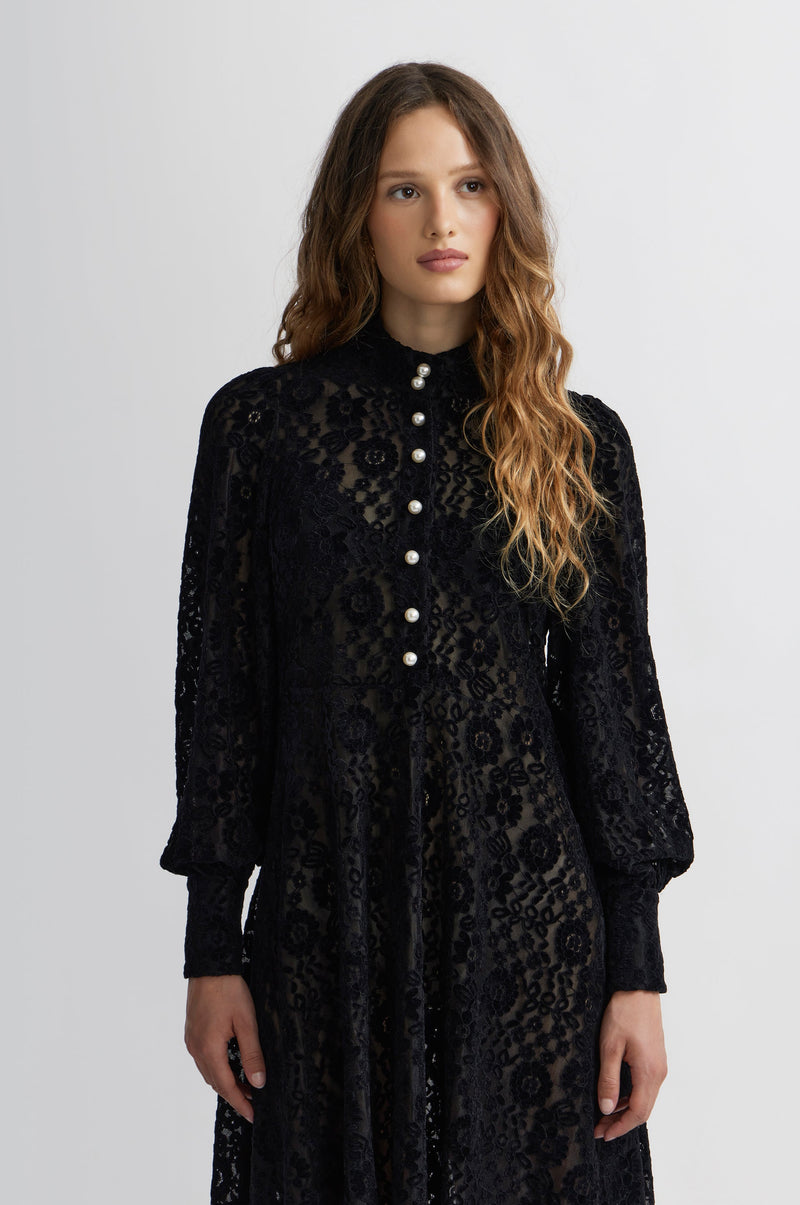 Robe Courte Corbeille - Noir