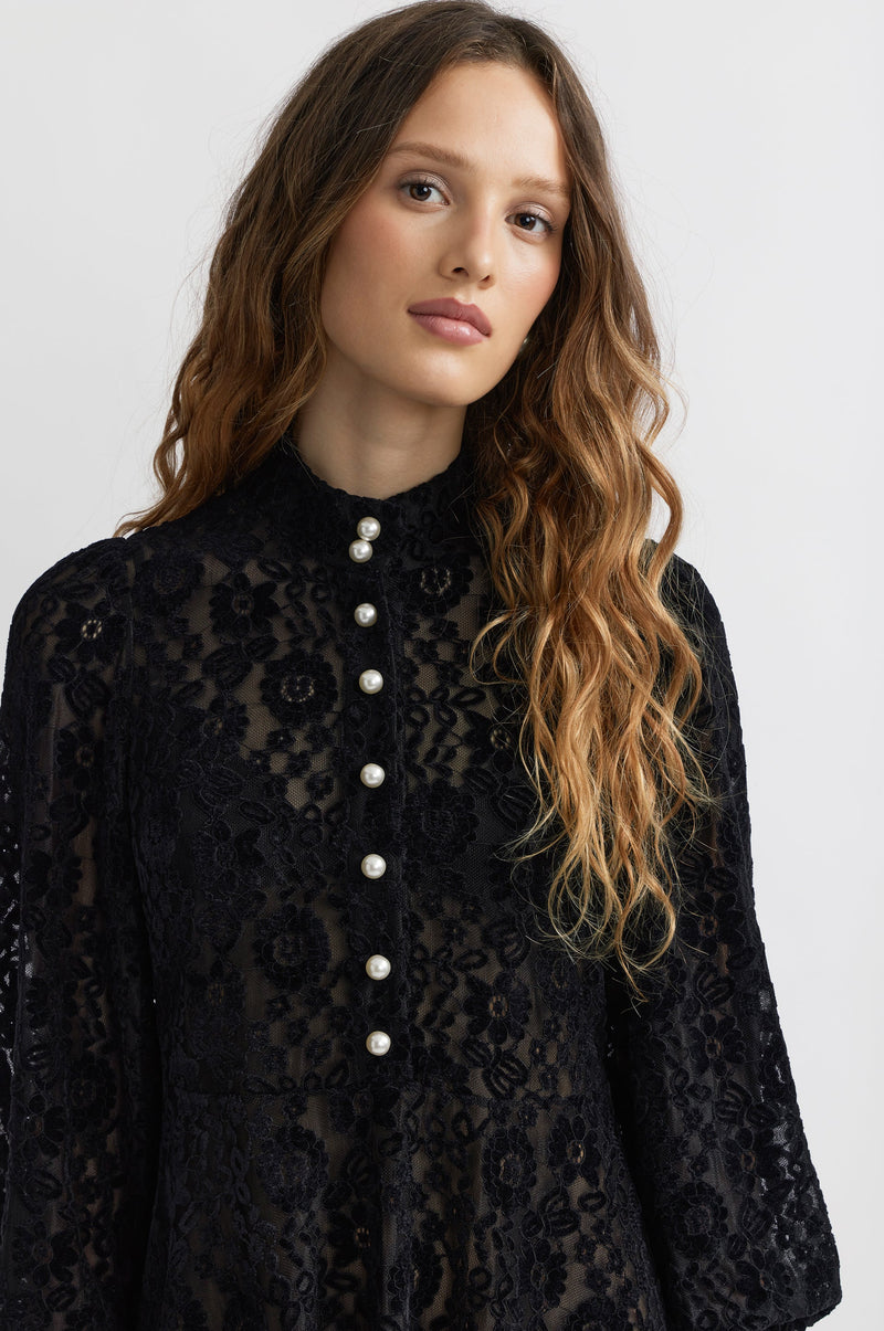 Robe Courte Corbeille - Noir