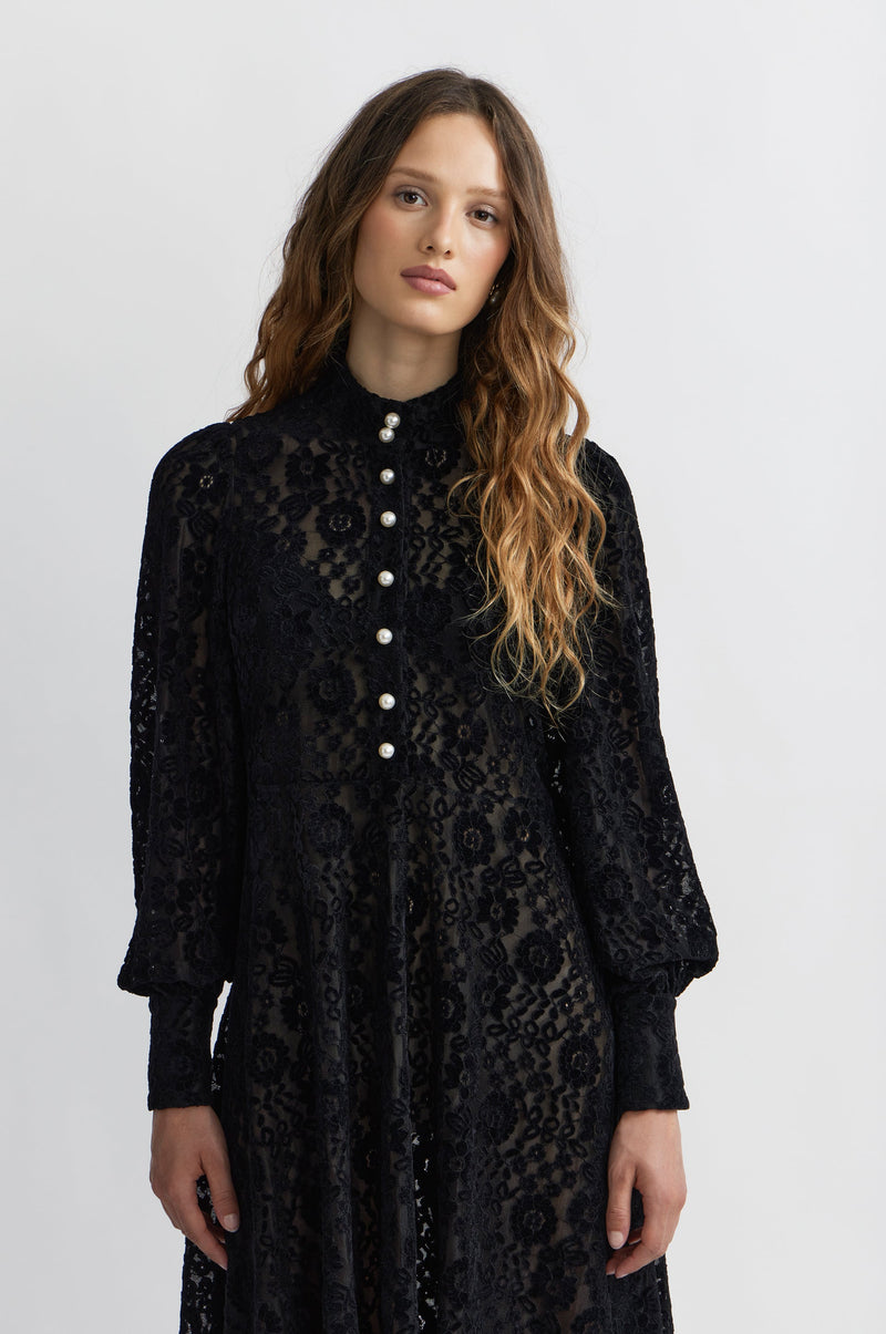 Robe Courte Corbeille - Noir