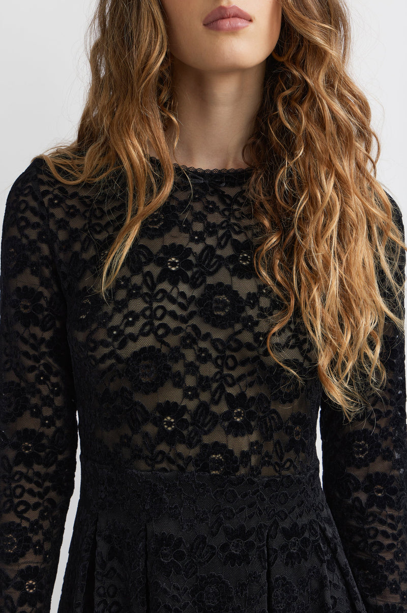 Robe Longue Corbeille - Noir