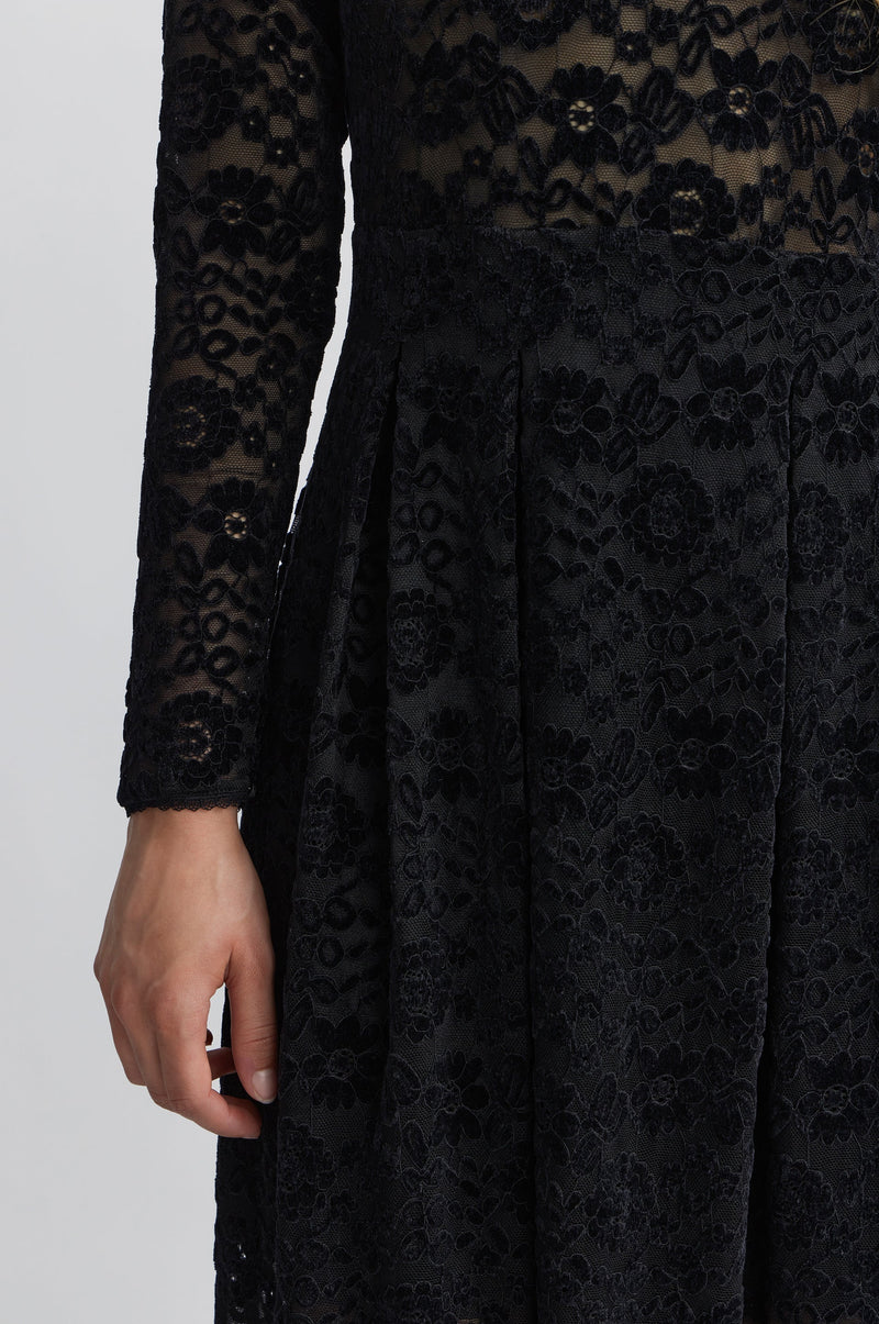 Robe Longue Corbeille - Noir