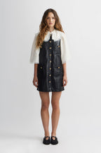 Faux Leather Dress - Black