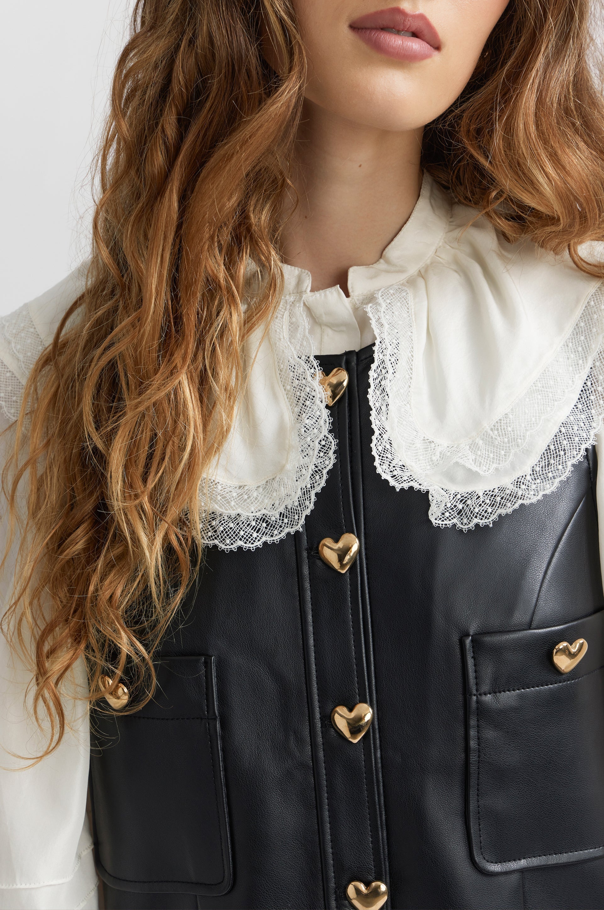 Faux Leather Dress - Black