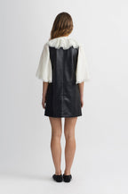 Faux Leather Dress - Black