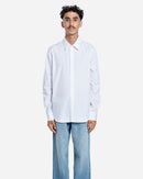 Ami Paris - Camisa De Popelina De Algodón Blanca