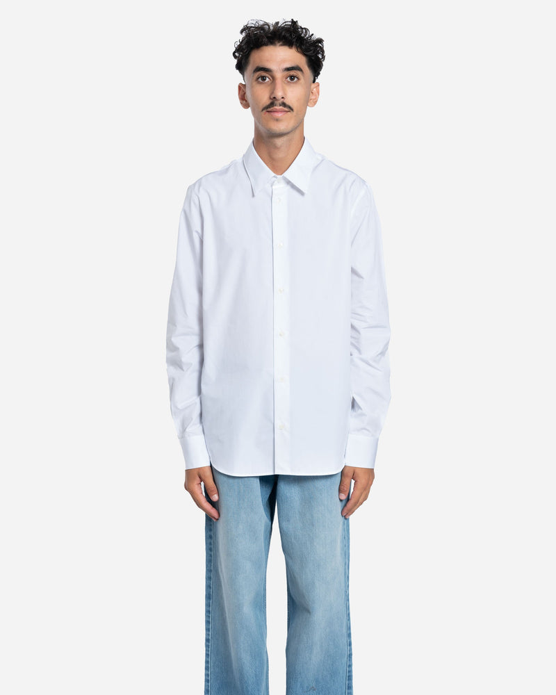 Ami Paris - Camisa De Popelina De Algodón Blanca