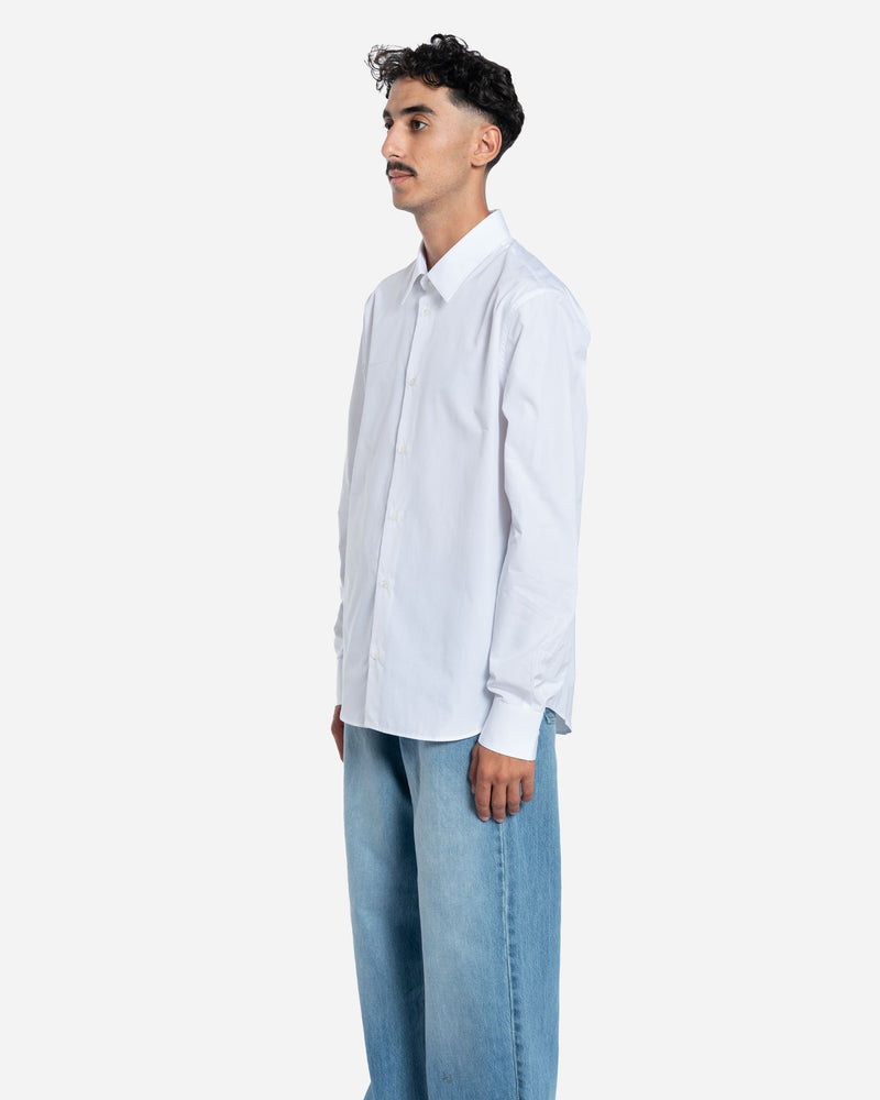 Ami Paris - Camisa De Popelina De Algodón Blanca