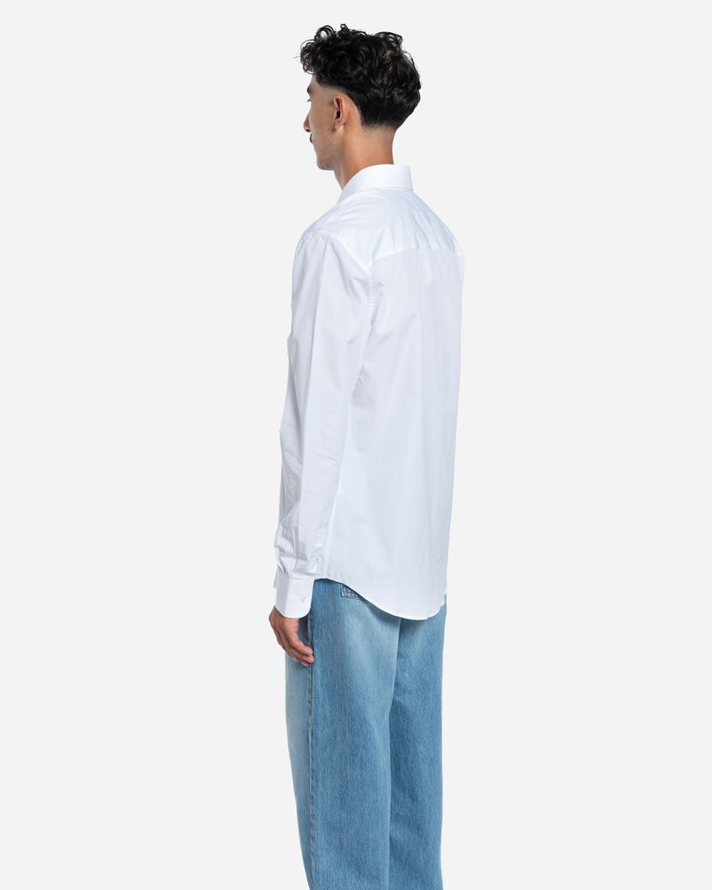 Ami Paris - Camisa De Popelina De Algodón Blanca