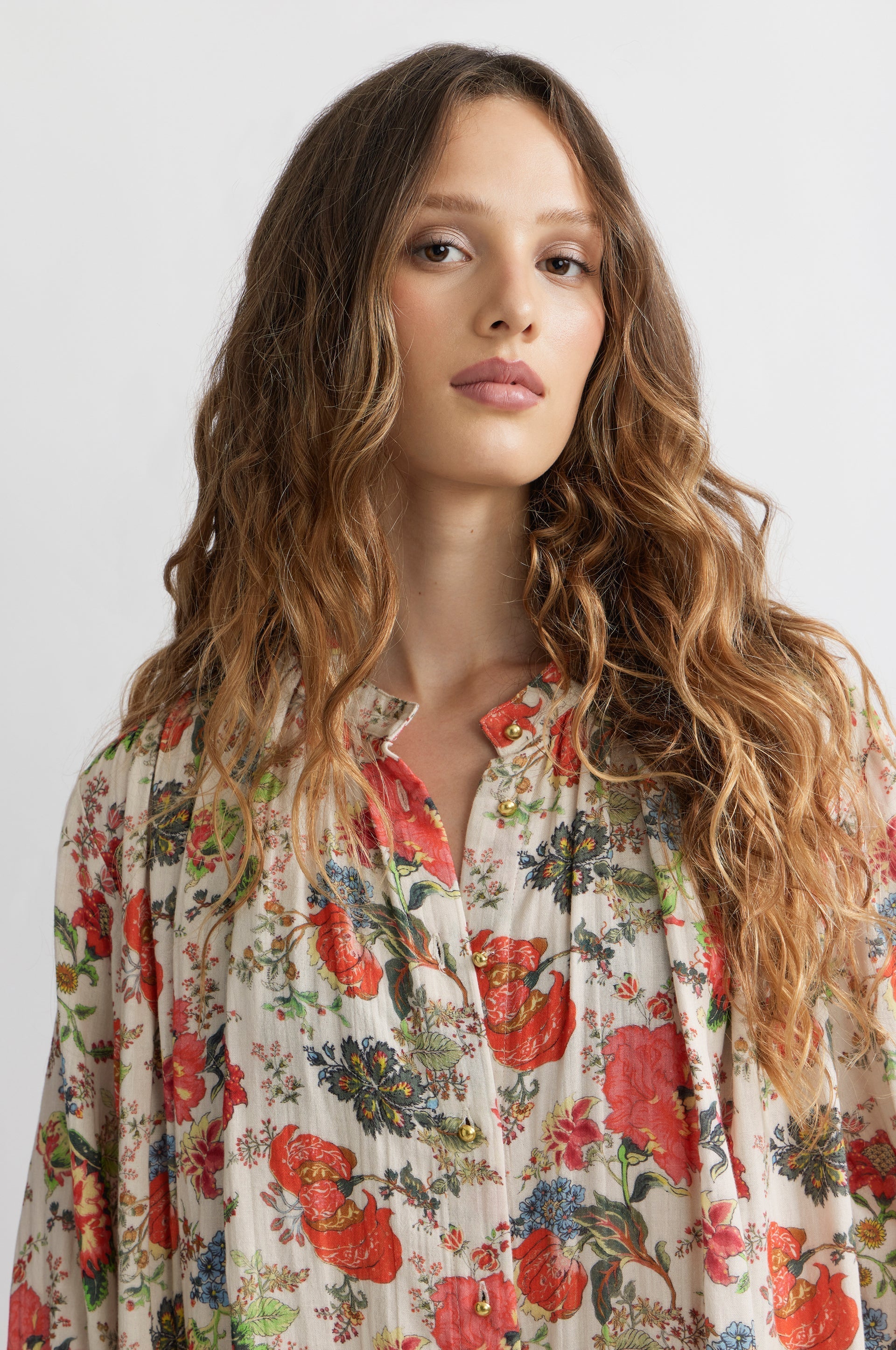 Vestido Largo Jouy - Crudo
