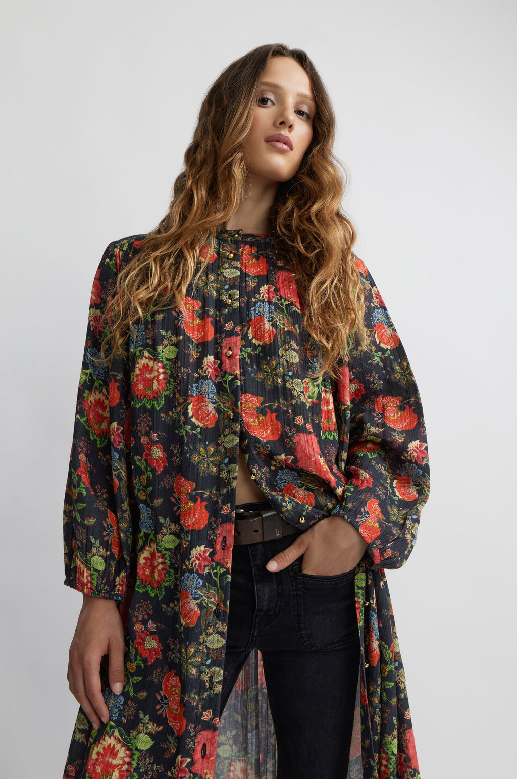 Robe Longue Jouy - Ecru