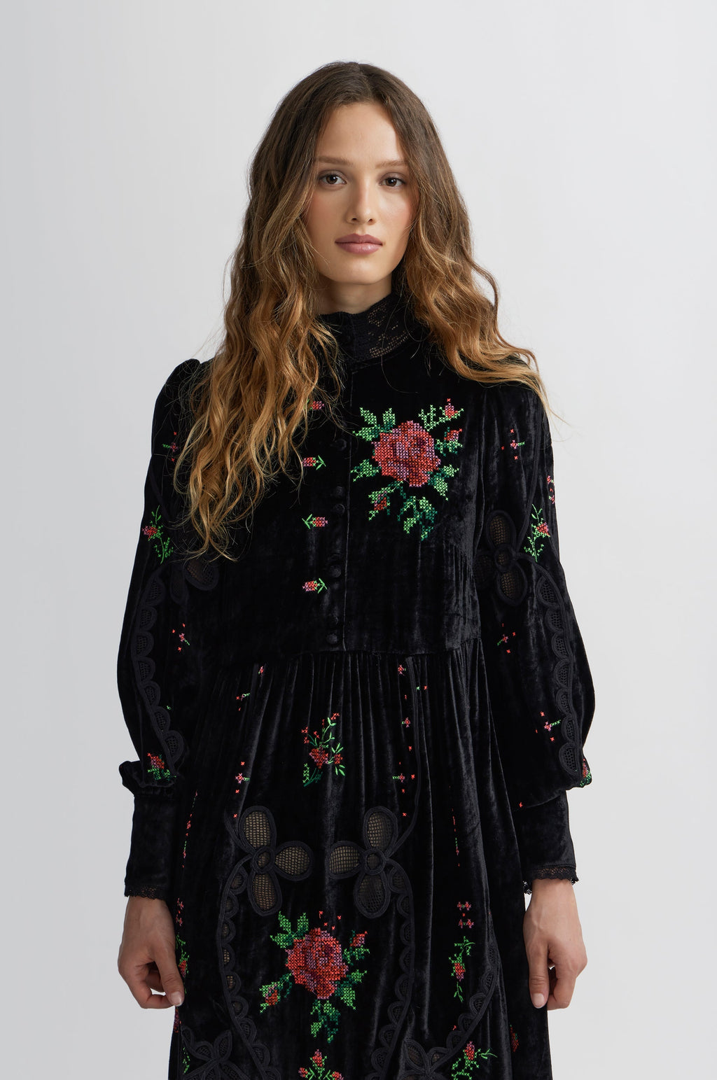 Nappe Long Dress - Black