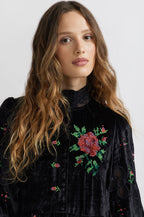 Nappe Long Dress - Black