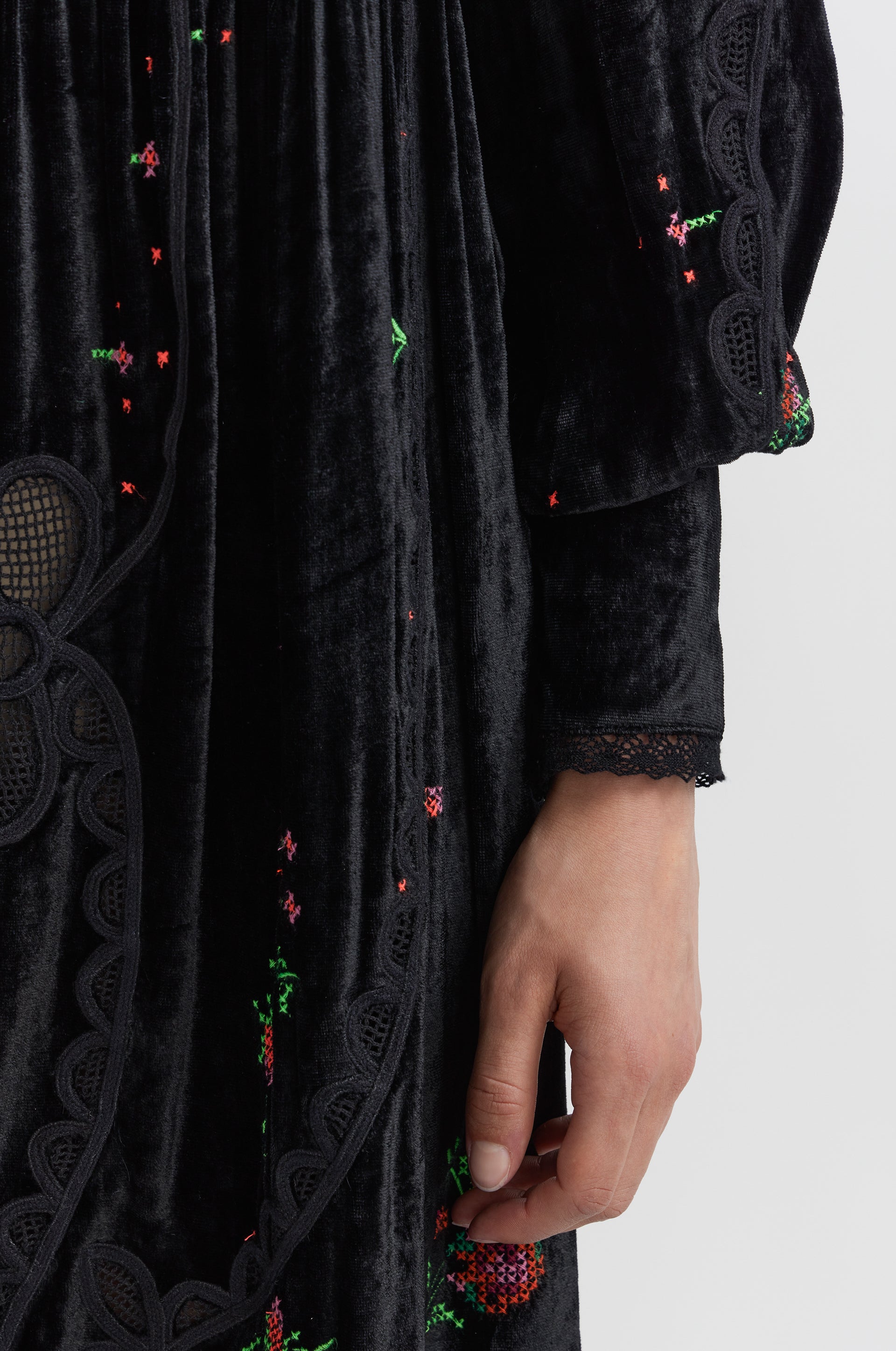 Nappe Long Dress - Black