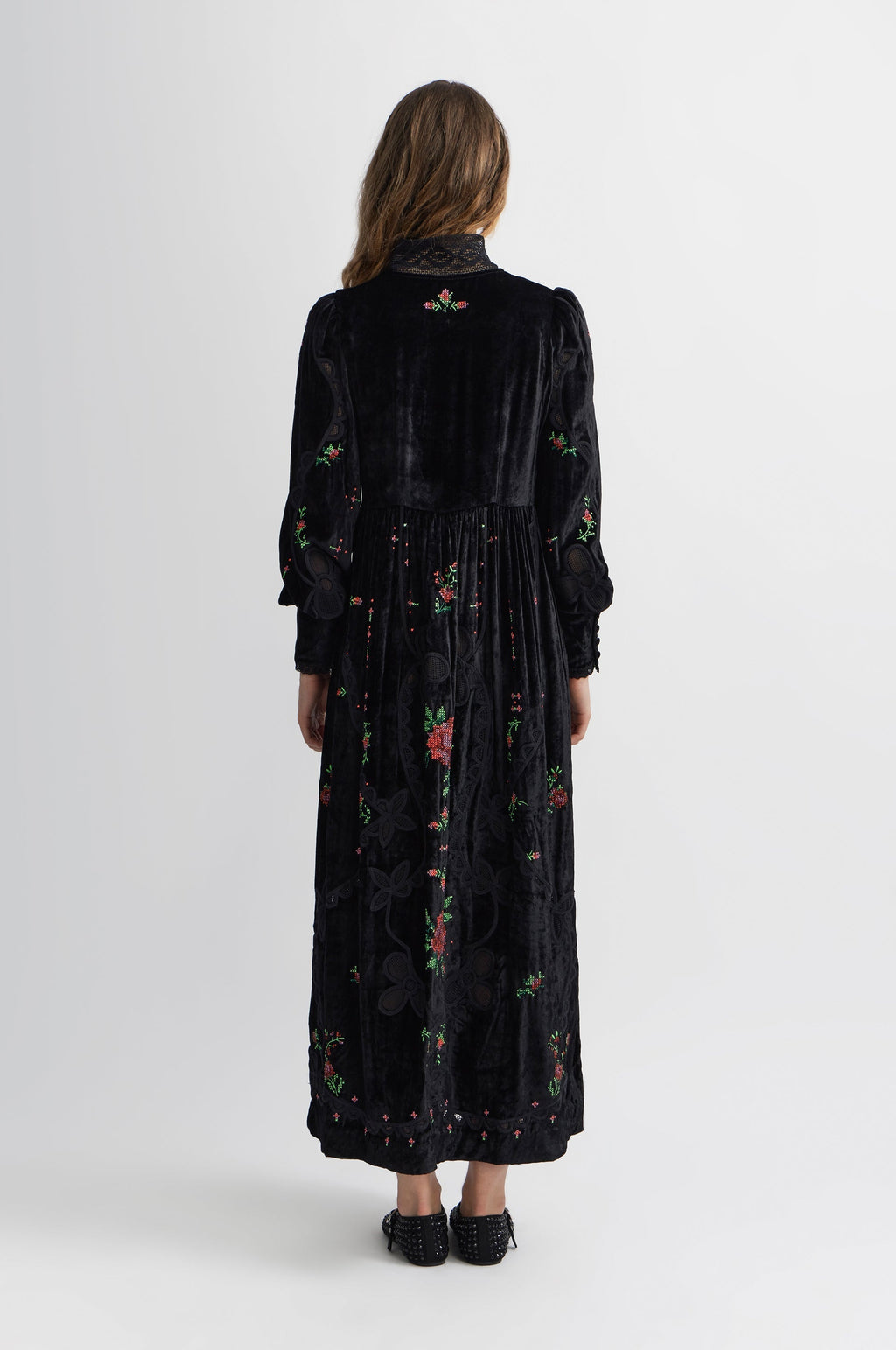 Nappe Long Dress - Black