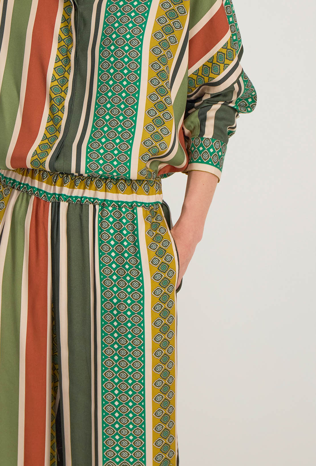 Neria Elasticated Trousers - Multicoloured